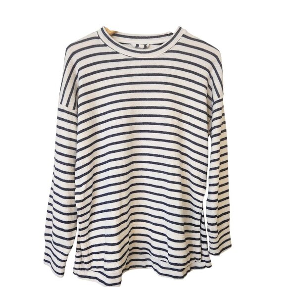 aerie Sweaters - Aerie Striped Oversized Sweater Shirt Blue White Summer Pool Beach Spring Small